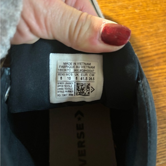 Converse All Star Gray High-Top Padded Sneakers, M8/W10 - Picture 7 of 8